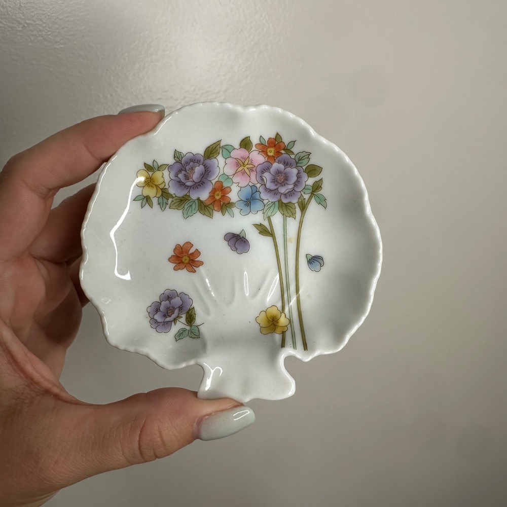 JOY San‎ Francisco Floral Porcelain Trinket Dish Plate Made in Japan